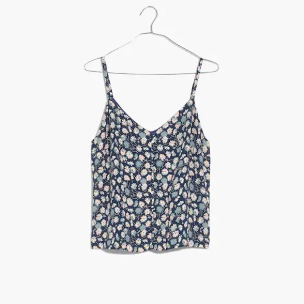 Madewell Blue Floral Tank Size 4 Lightweight Summer